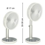 Stojanový ventilátor na nohe biely – Obrázok 7