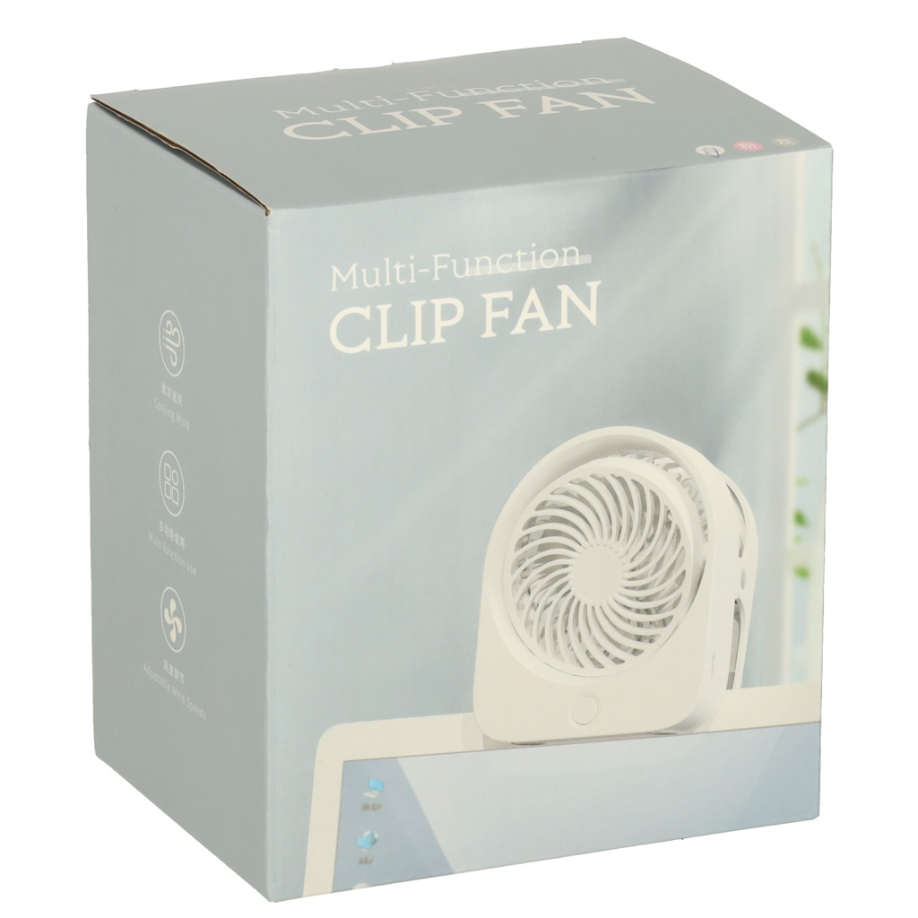 Wentylator-wiatrak-biurkowy-z-klipsem-USB-11-cm-bialy-155814 Mini stolný ventilátor s klipom USB – Obrázok 1