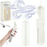 Stolný ventilátor mini ručný skladací ventilátor prenosný USB biely