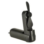 Stolný ventilátor mini ručný skladací ventilátor prenosný USB čierny – Obrázok 5
