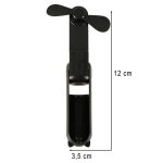 Stolný ventilátor mini ručný skladací ventilátor prenosný USB čierny – Obrázok 15