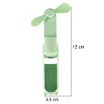 Stolný ventilátor mini ručný skladací ventilátor prenosný USB zelený – Obrázok 15