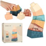 Montessori vzdelávacia pyramídová senzorická veža s loptičkami – Obrázok 9