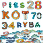 Penová hračka do kúpeľa s písmenami a číslami