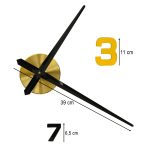 Nálepka nástenné hodiny 100-120 cm čierna zlatá