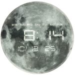 Nástenné hodiny Planet moon sivé 32cm