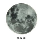 Nástenné hodiny Planet moon sivé 32cm – Obrázok 4