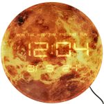 Hodiny Planet Mars orange 32cm cena – Obrázok 3