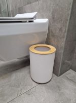 Kúpeľňová súprava dávkovač kefiek sada 6 kusov biela – Obrázok 3